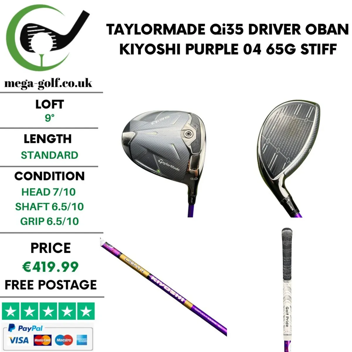 Taylormade Qi35 Driver / 9° / Stiff - Image 1