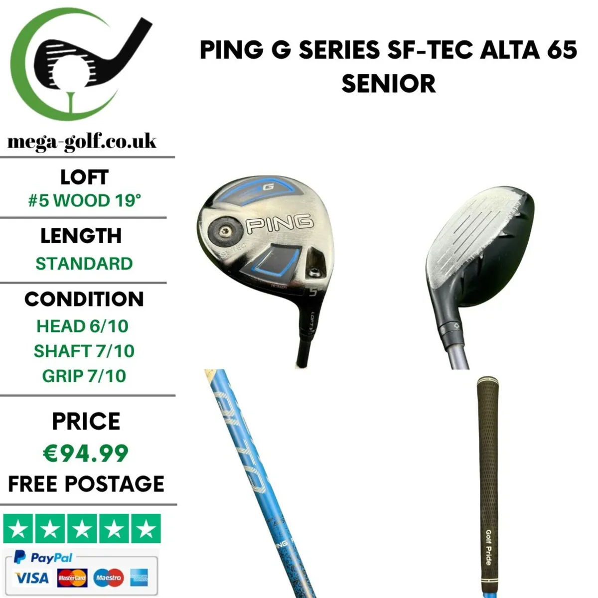 Ping G Series Sf-Tec #5 Wood 19° / Alta 65 Senior - Image 1