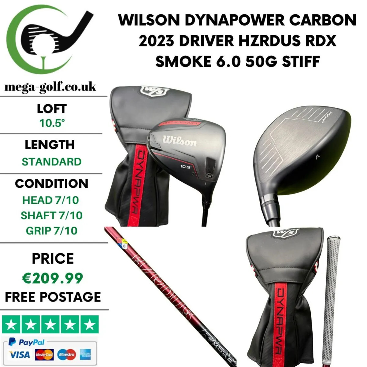 Wilson Dynapower Carbon 2023 Driver / 10.5° /Stiff - Image 1