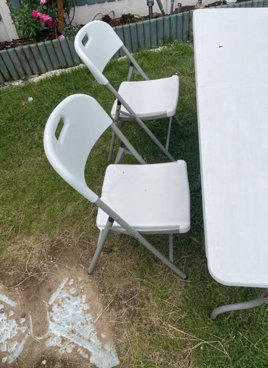 Outdoor 1 Table and 4 Chairs Foldable type - Image 3