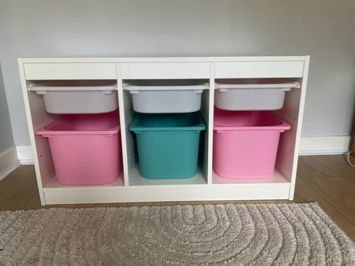 IKEA Toy Storage Unit with 6 Storage Bins - Image 4