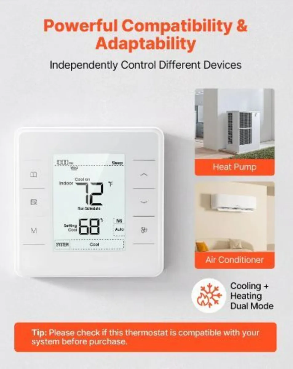7-Day Programmable Thermostat, - Image 3