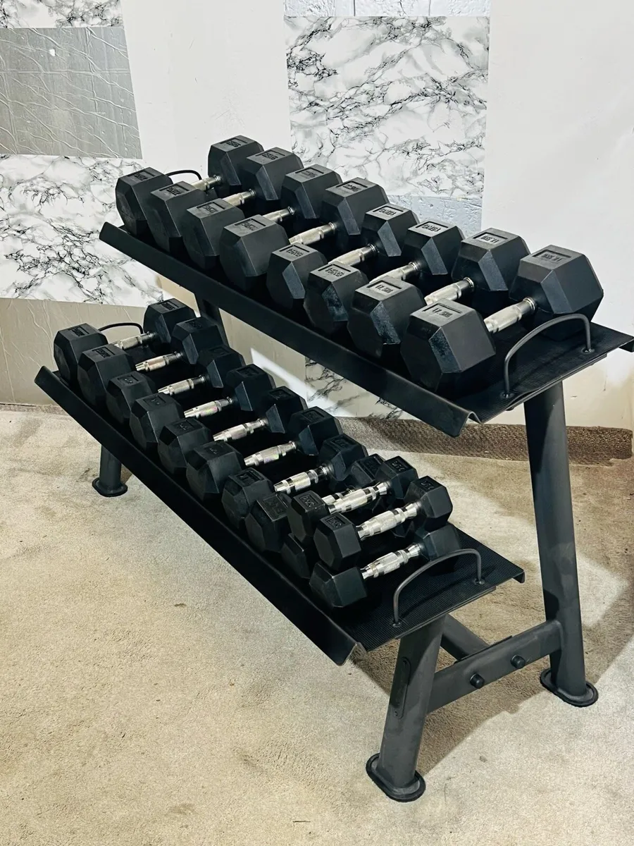 HEX DUMBBELLS WITH RACK , - Image 2
