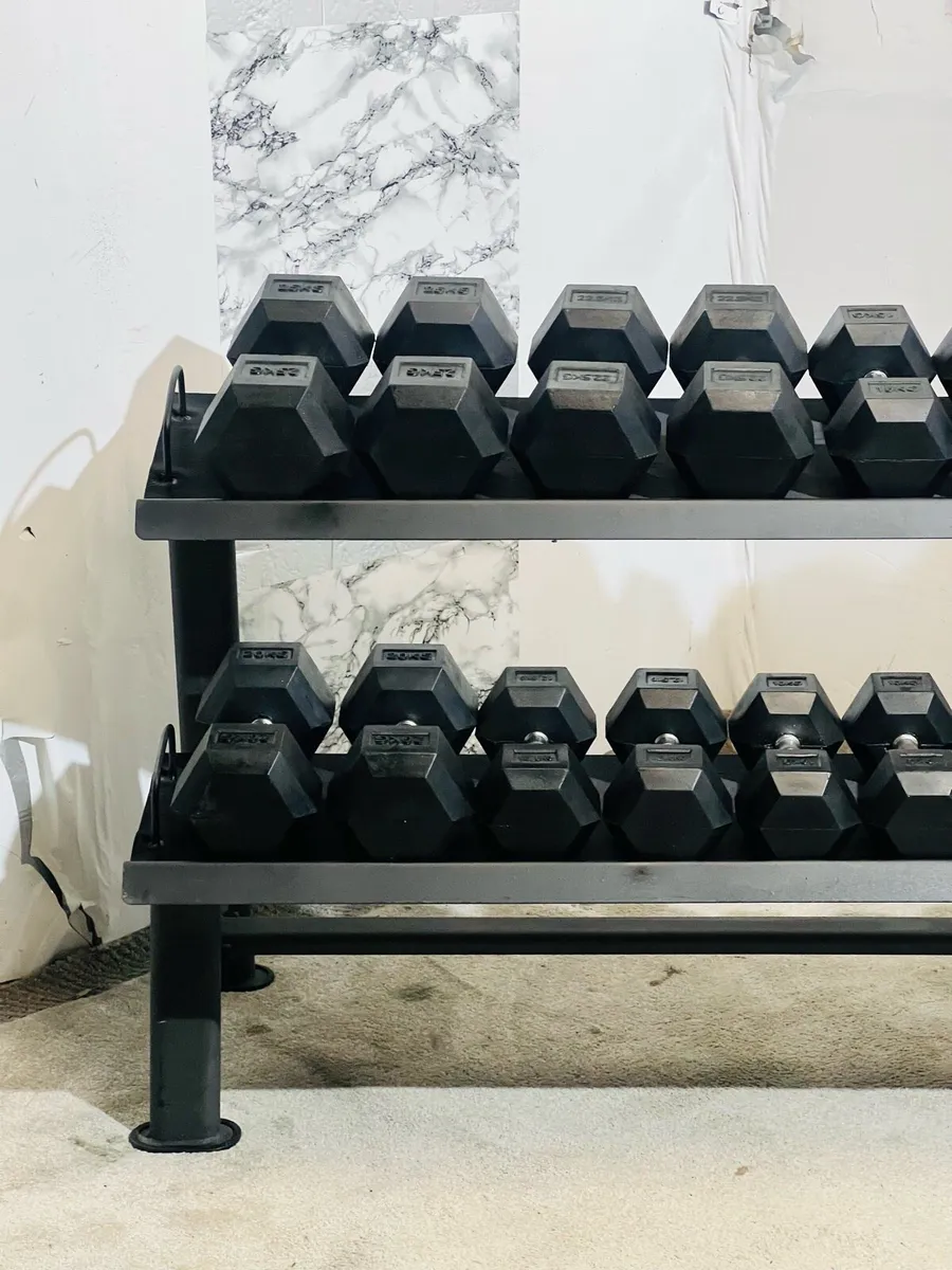 HEX DUMBBELLS WITH RACK , - Image 3