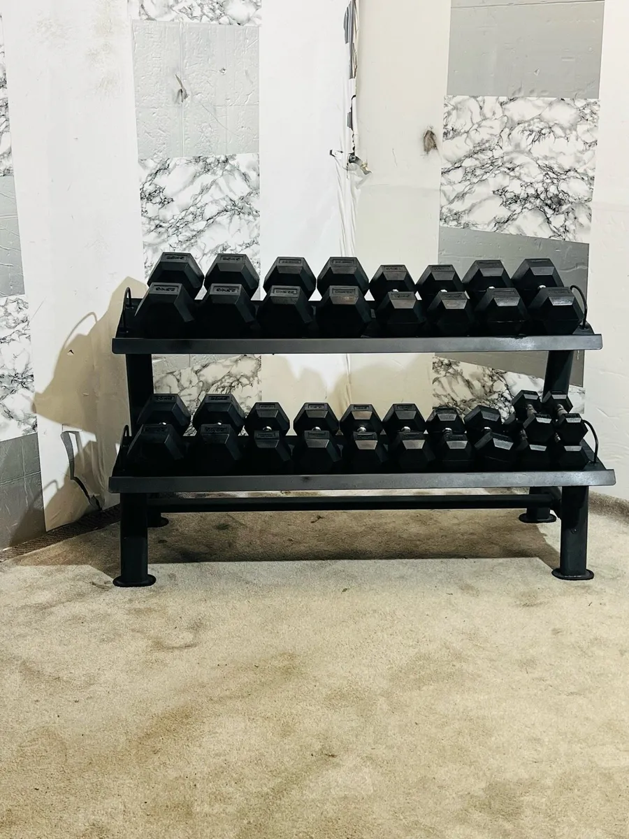HEX DUMBBELLS WITH RACK , - Image 4