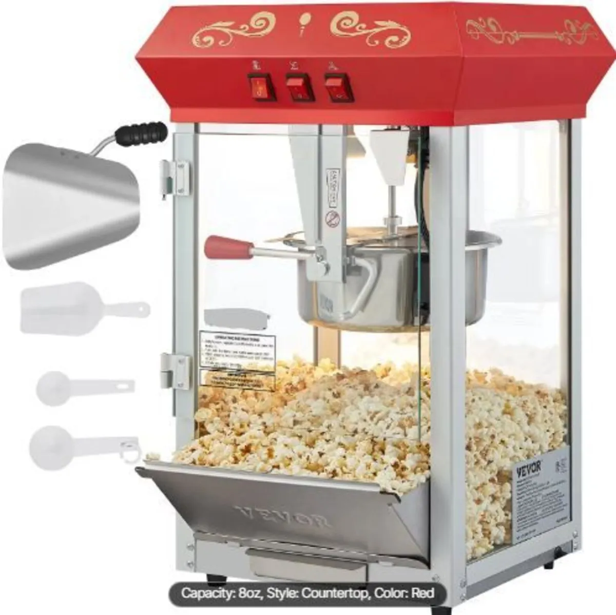 Popcorn Maker, 850W Popcorn Popper Machine - Image 4