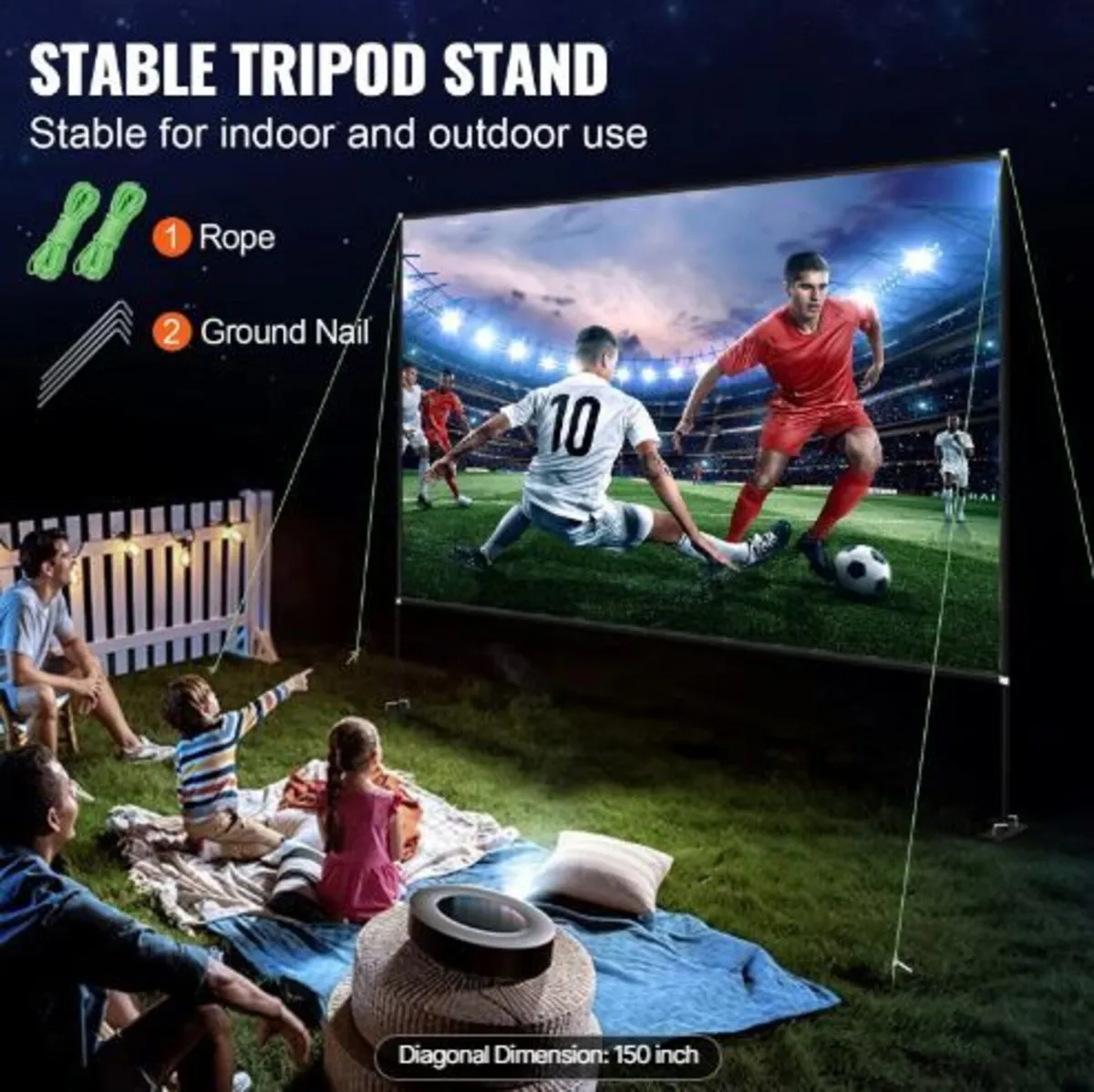 Outdoor Movie Screen w/ Stand - Image 3