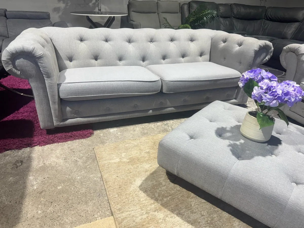 DFS 4 seater + 2 seater cuddle+footstool - Image 2