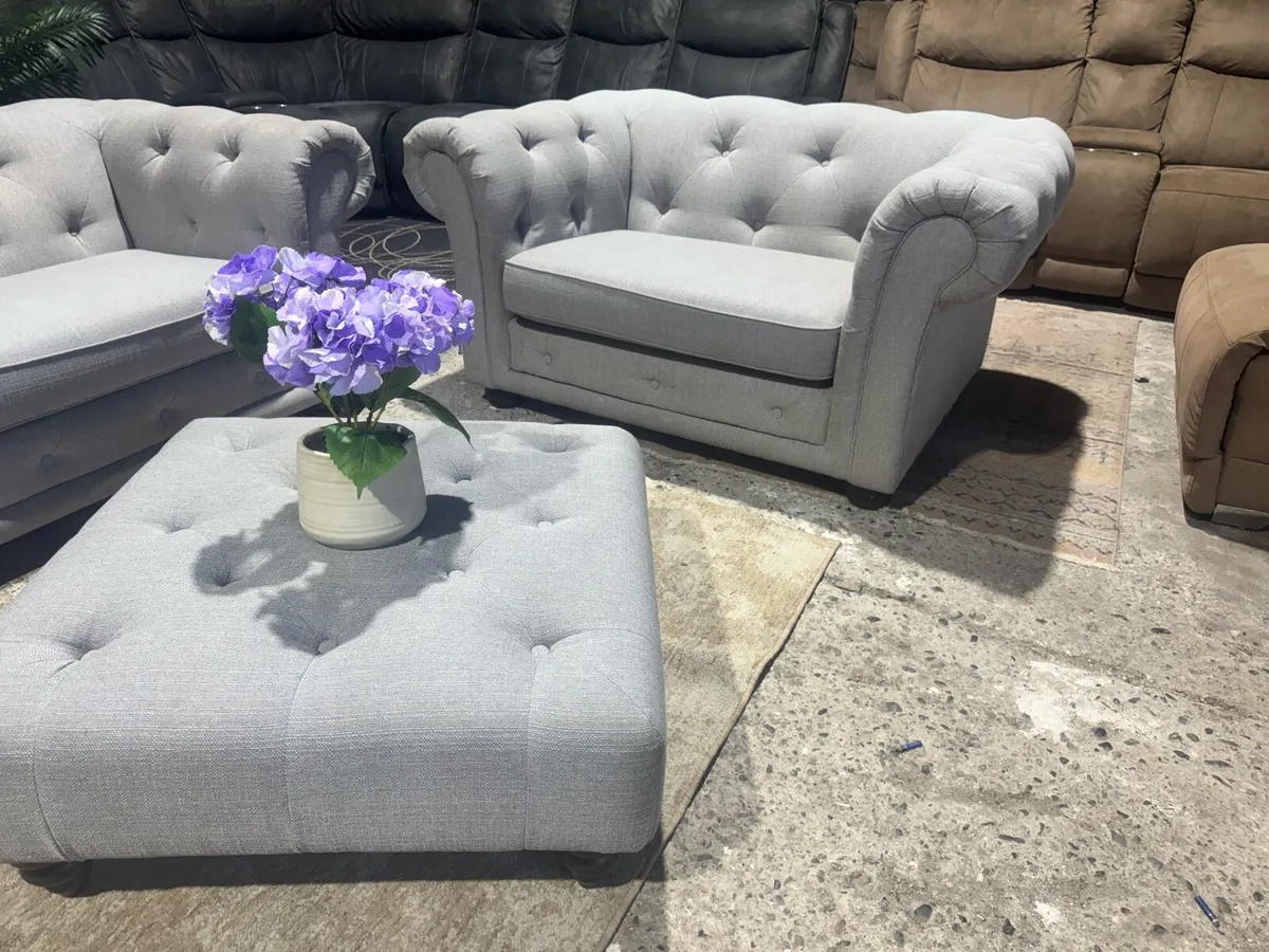 DFS 4 seater + 2 seater cuddle+footstool - Image 3