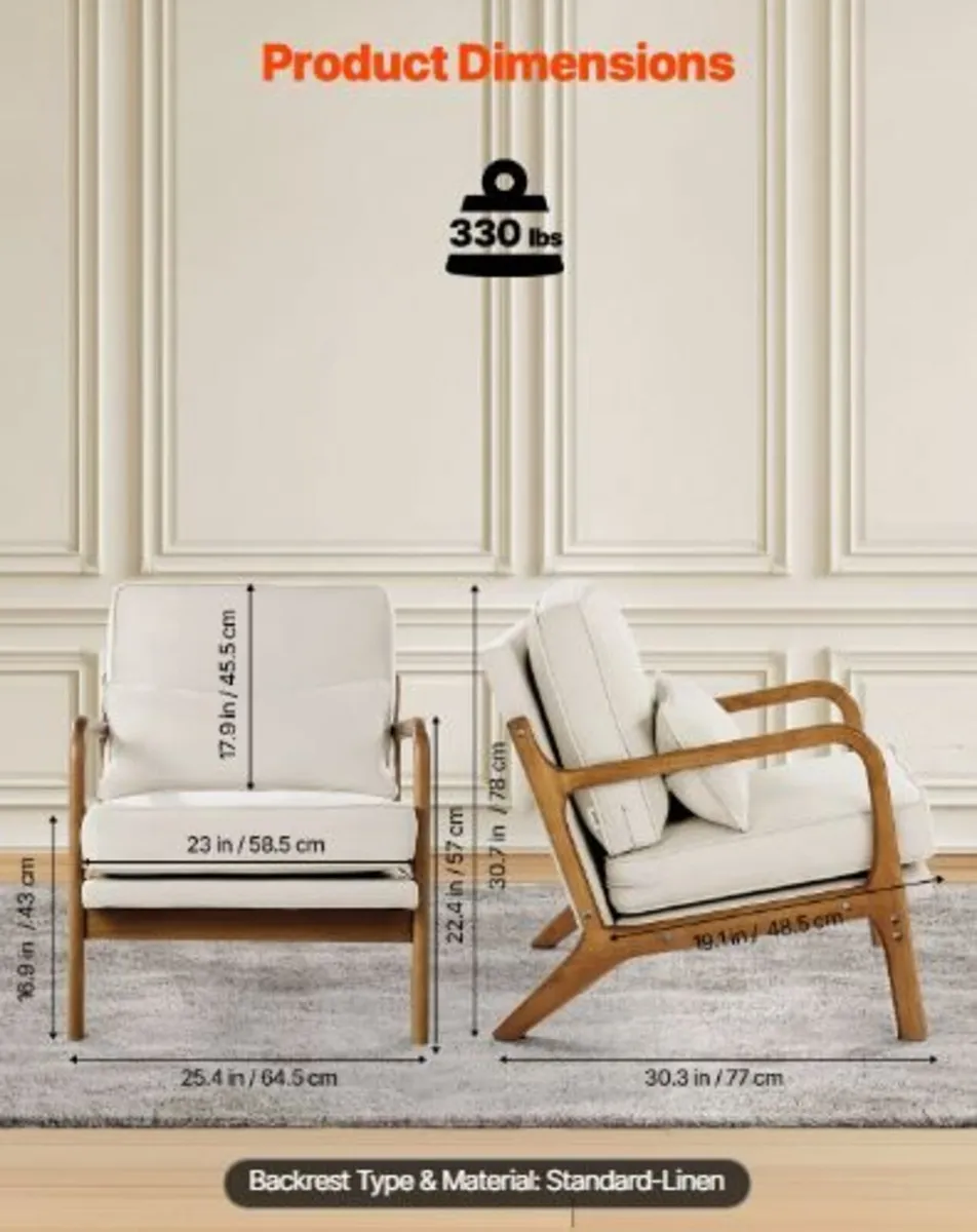 Accent Chair, Mid Century Modern - Image 3