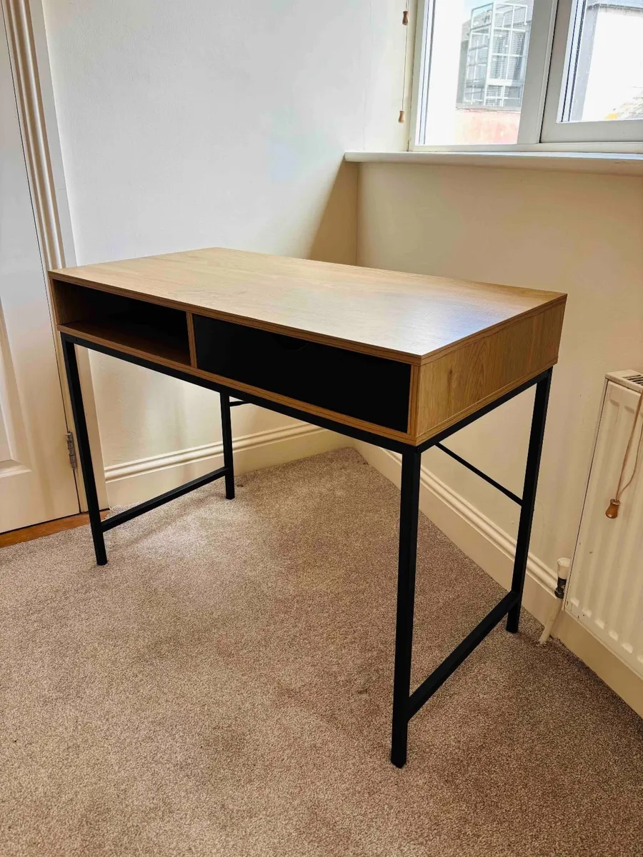 Desk TRAPPEDAL 48x95 1 drawer warm oak - Image 1