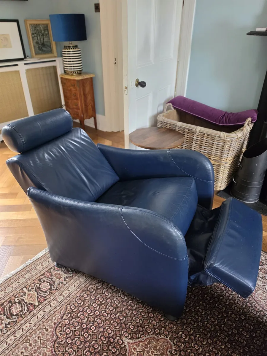 Ligne Roset Leather reclining armchair - Image 1