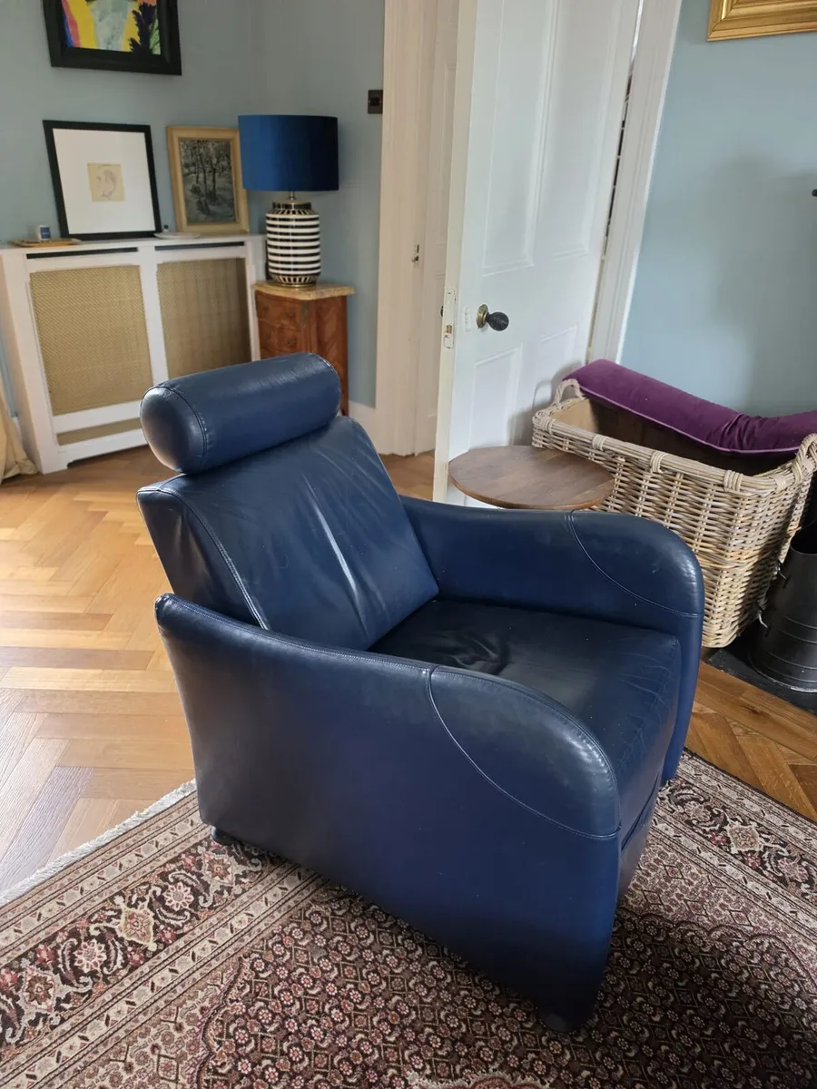 Ligne Roset Leather reclining armchair - Image 2