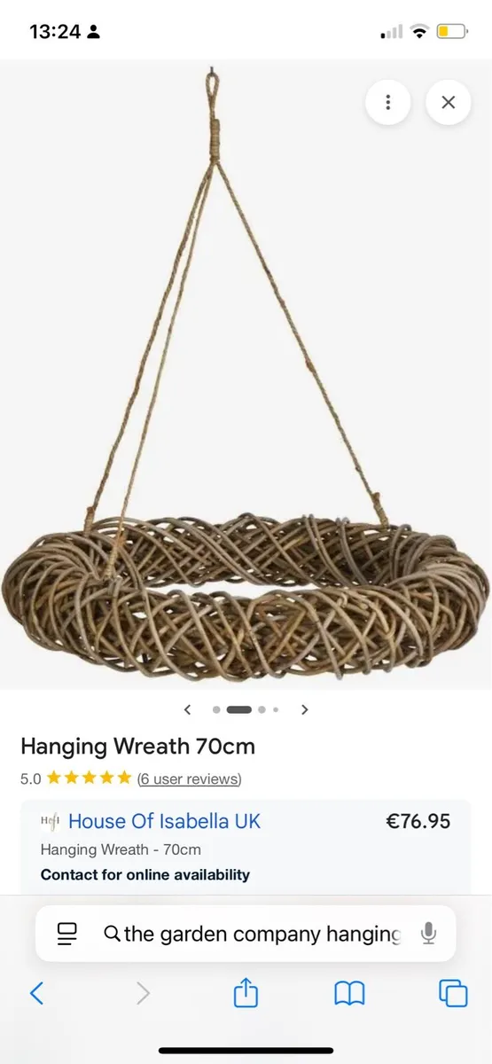 Hanging wreath
