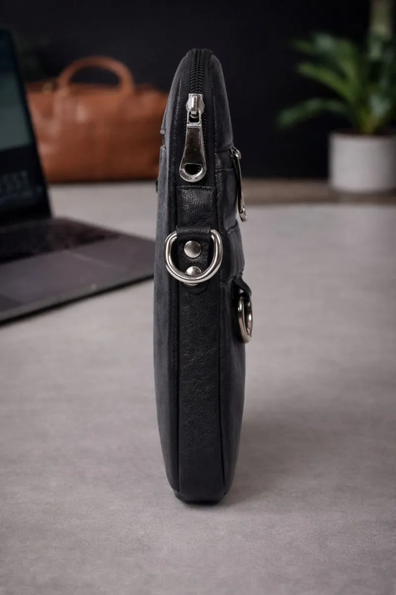 Leather Sling Bag vintage Crossbody Chest Bag - Image 3