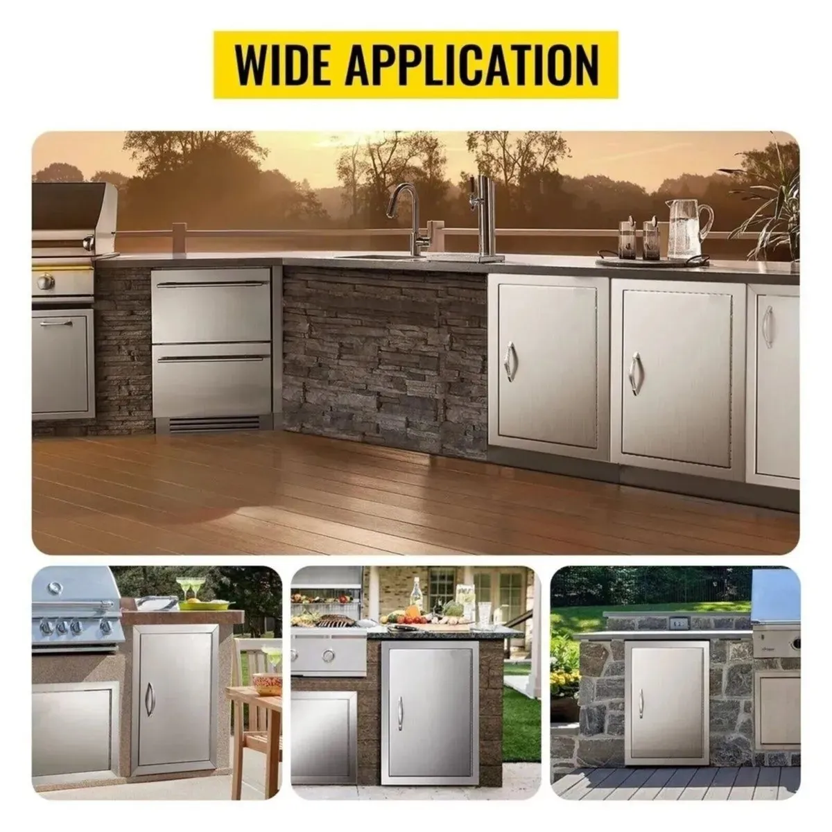 BBQ Access Door 14" x20" Single Wall Steel - Image 2