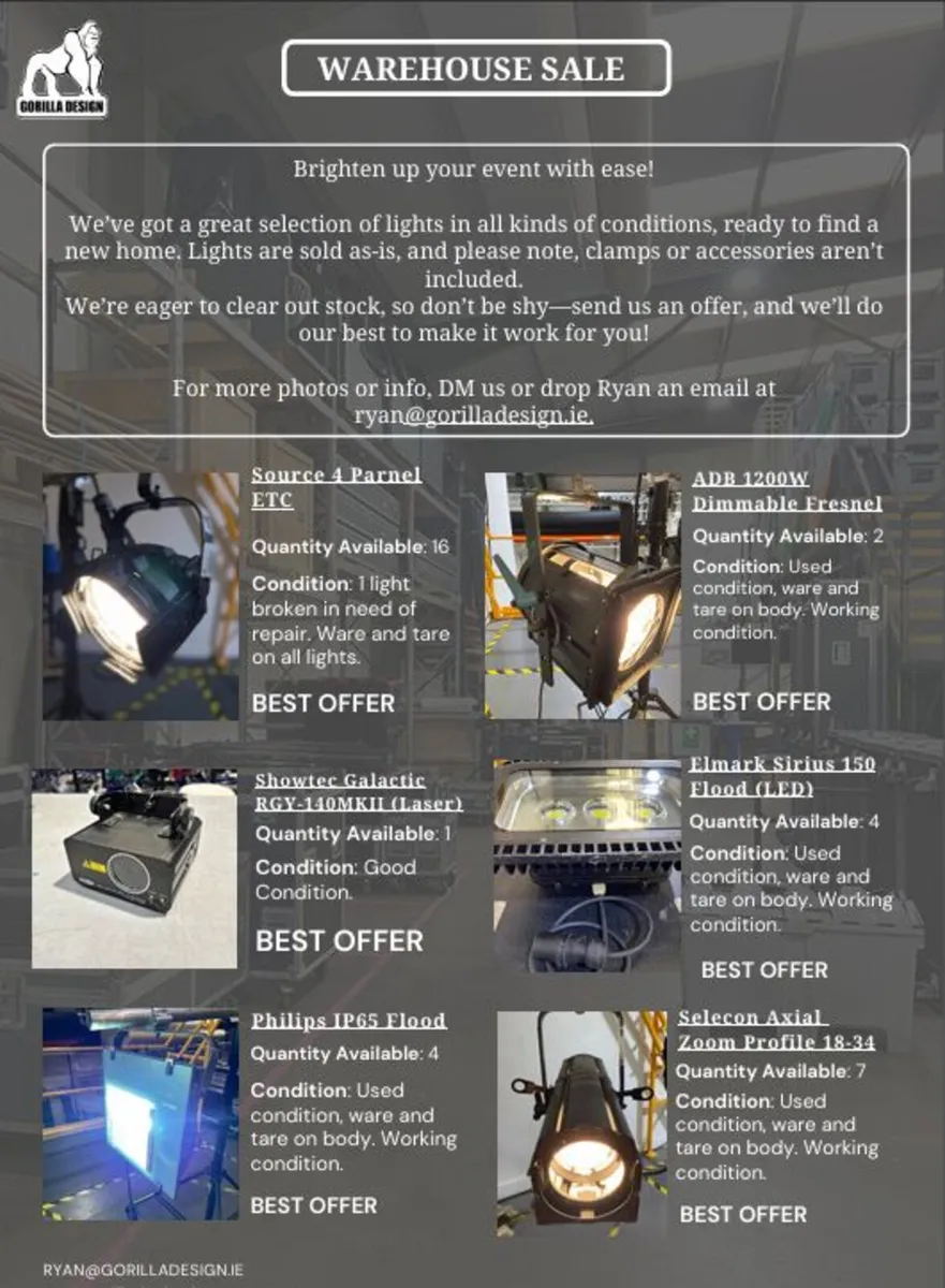 Event Lighting Warehouse Sale - Image 1