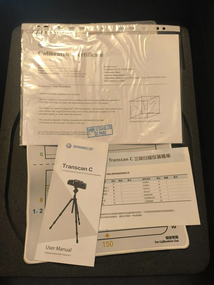 Shining 3D Transcan C Professional 3D Scanner – Fu - Image 1
