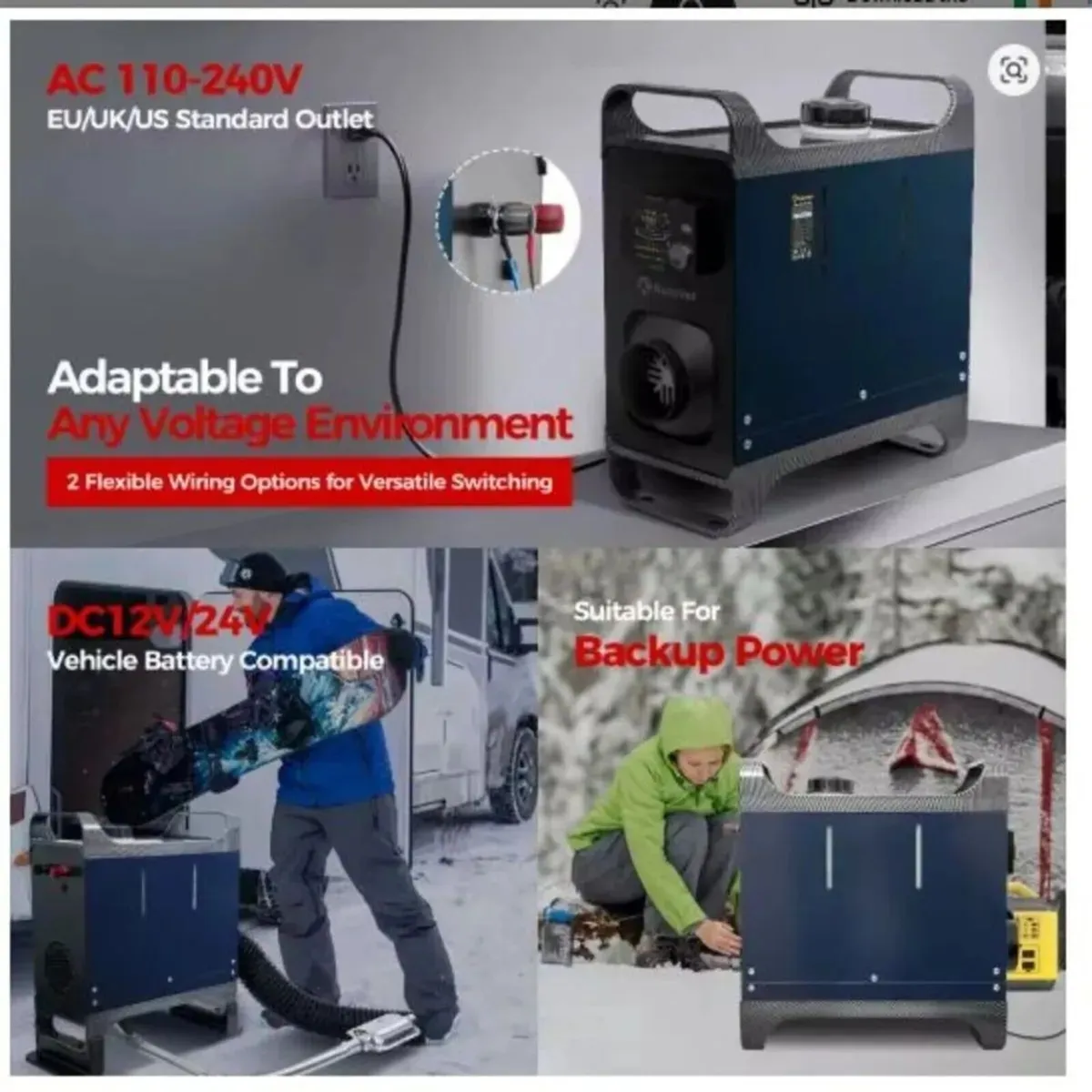 Diesel Heater 8KW 12V 24V Parking Heater - Image 2