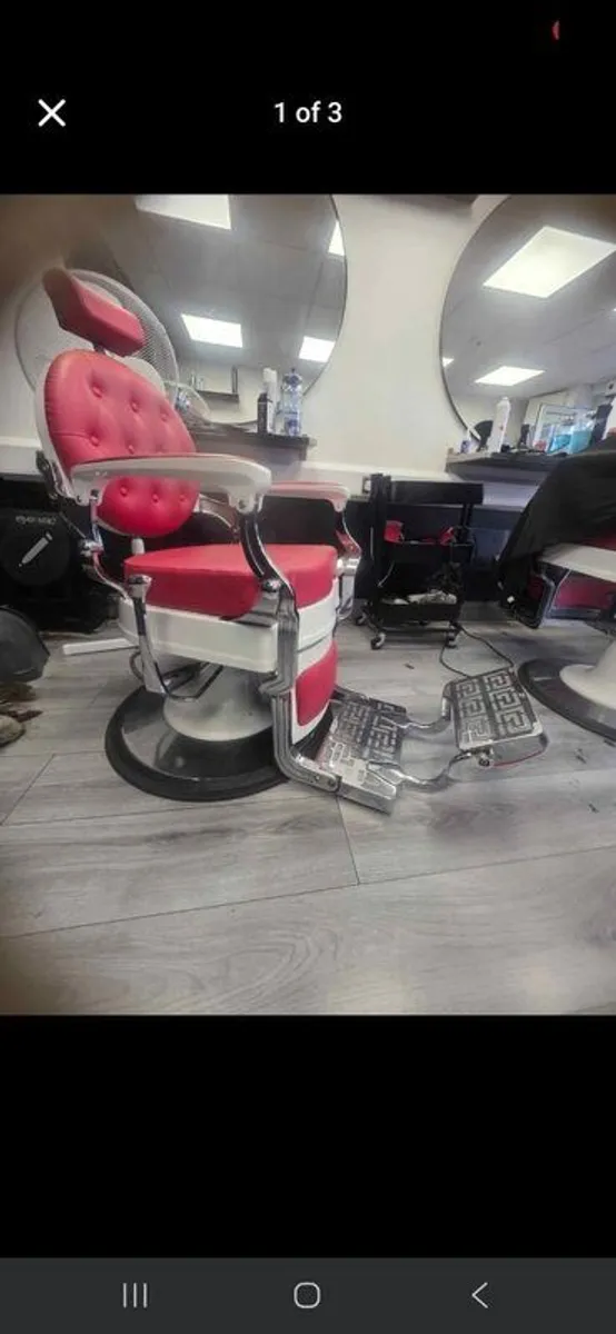3 Barber chairs - Image 2