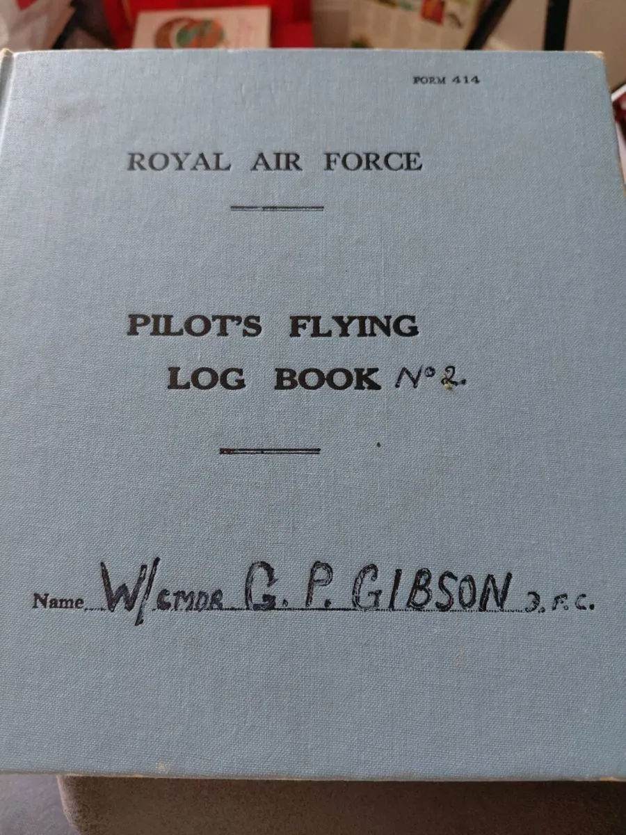 1976 guy Gibson pilots flight log book, - Image 1
