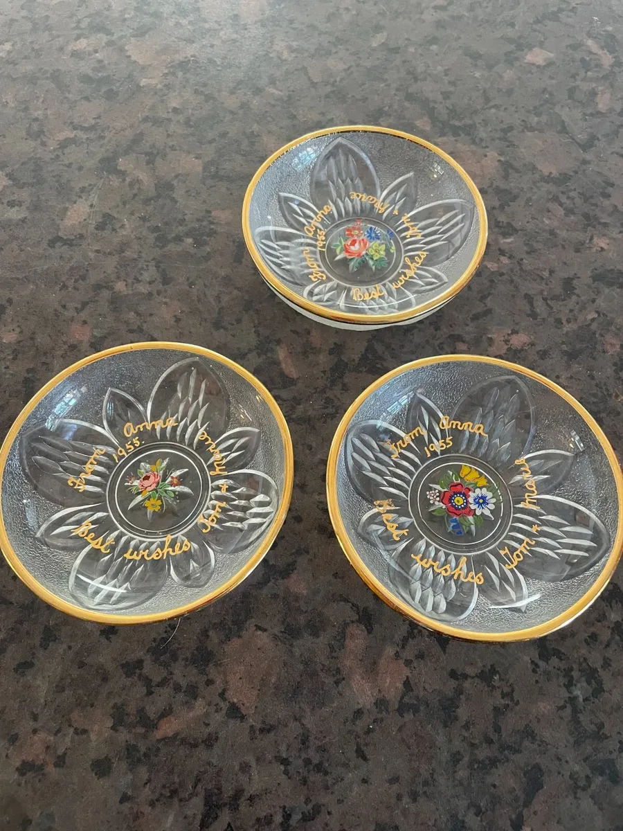 1950s Glassware JOB LOT. Napkin rings etc, sherry - Image 3