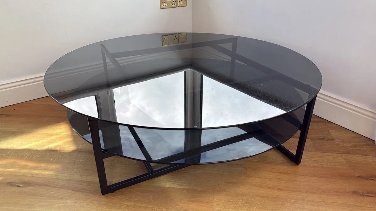 Round Glass Coffee Table - Image 1