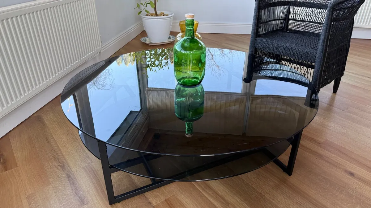Round Glass Coffee Table - Image 4