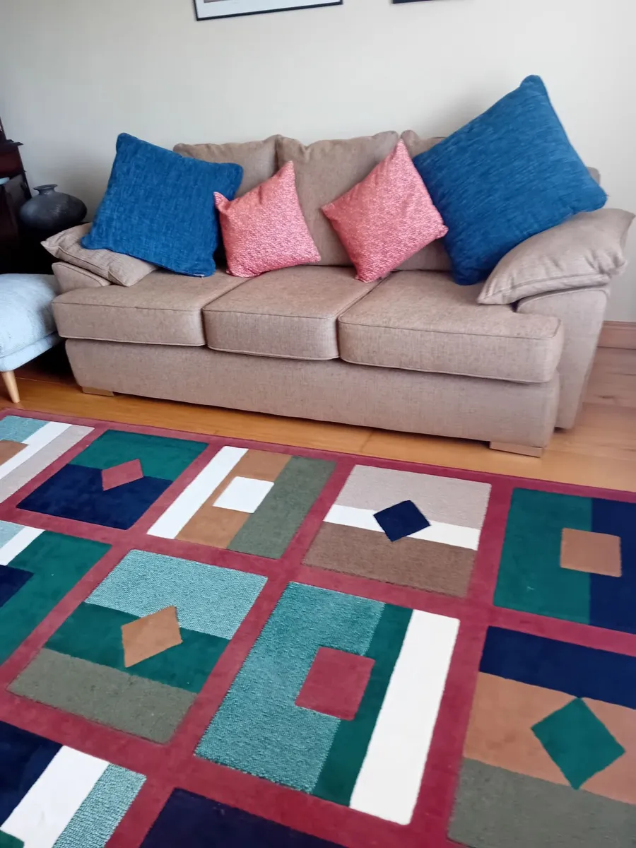 3 seater sofa & chair - Image 1