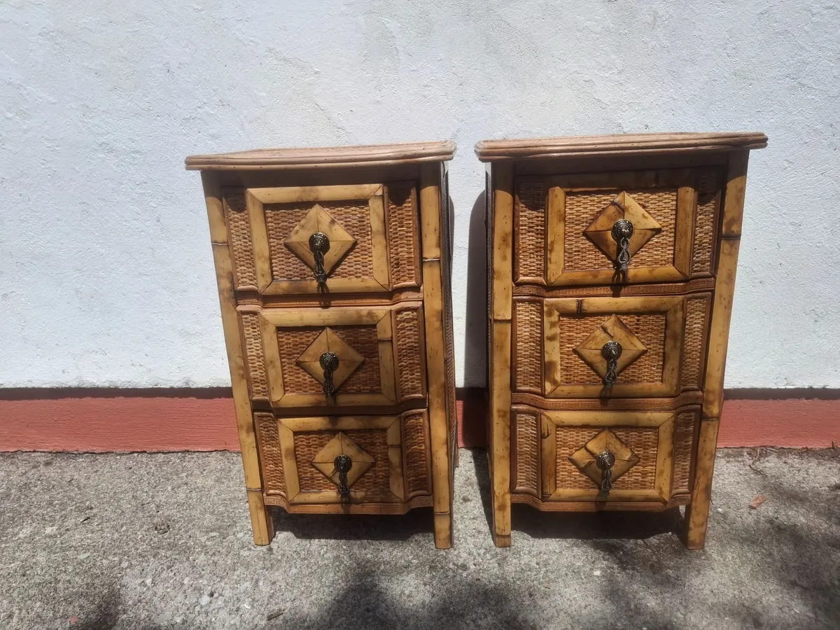 2 Bathroom Bamboo Effect Lockers €90 for both. - Image 3
