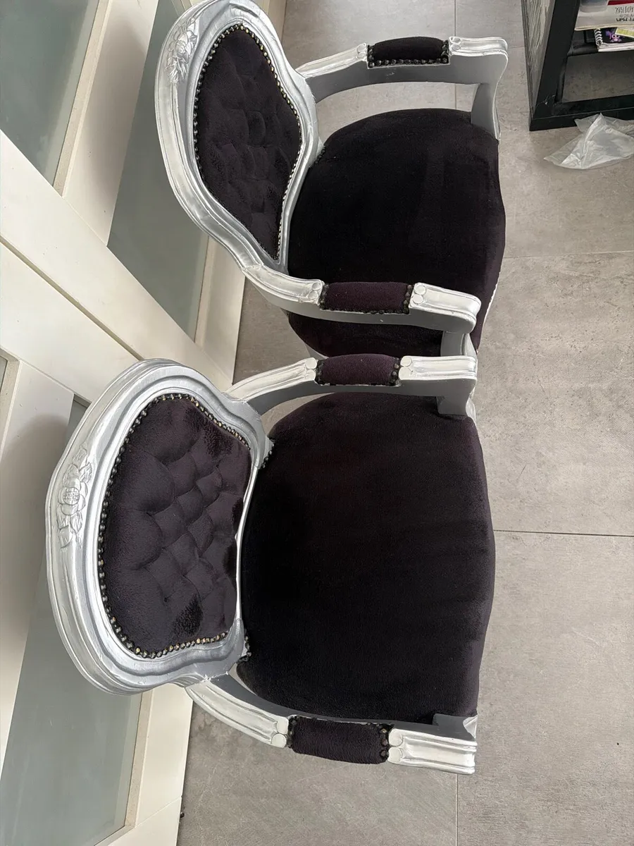 Two antique mini decoration chairs - Image 2