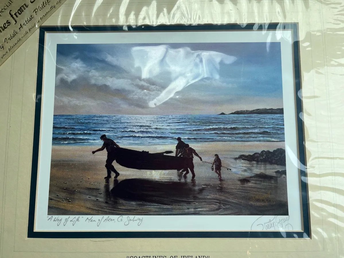 Large signed print - Men of Aran