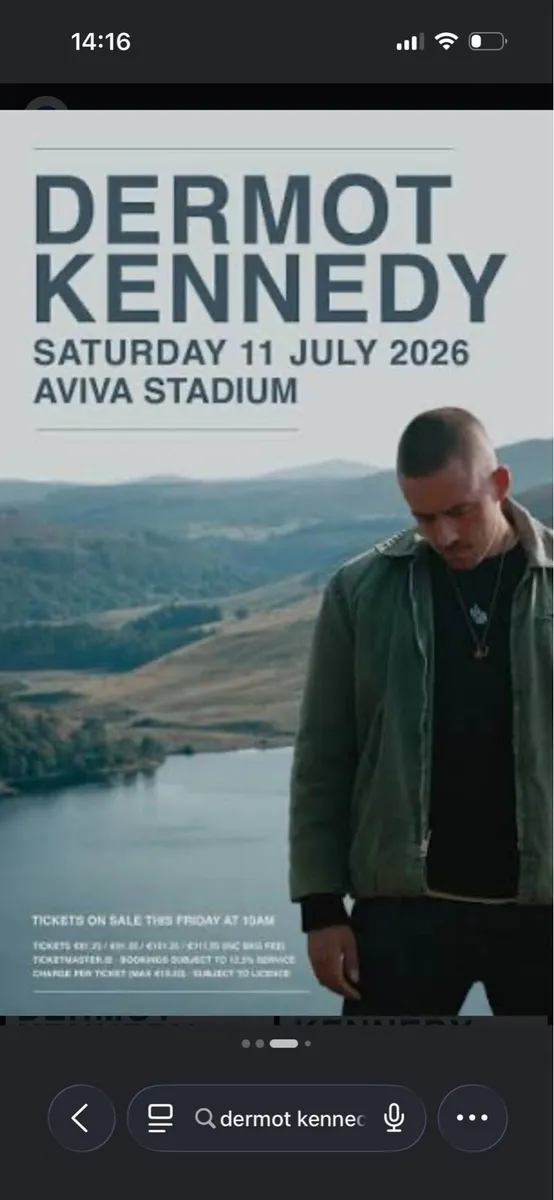 Dermot Kennedy tickets 11/07/2026 (€80 each) - Image 1