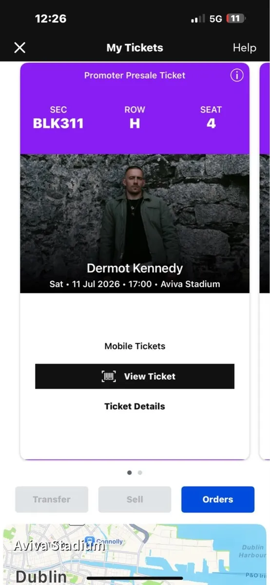 Dermot Kennedy tickets 11/07/2026 (€80 each) - Image 2