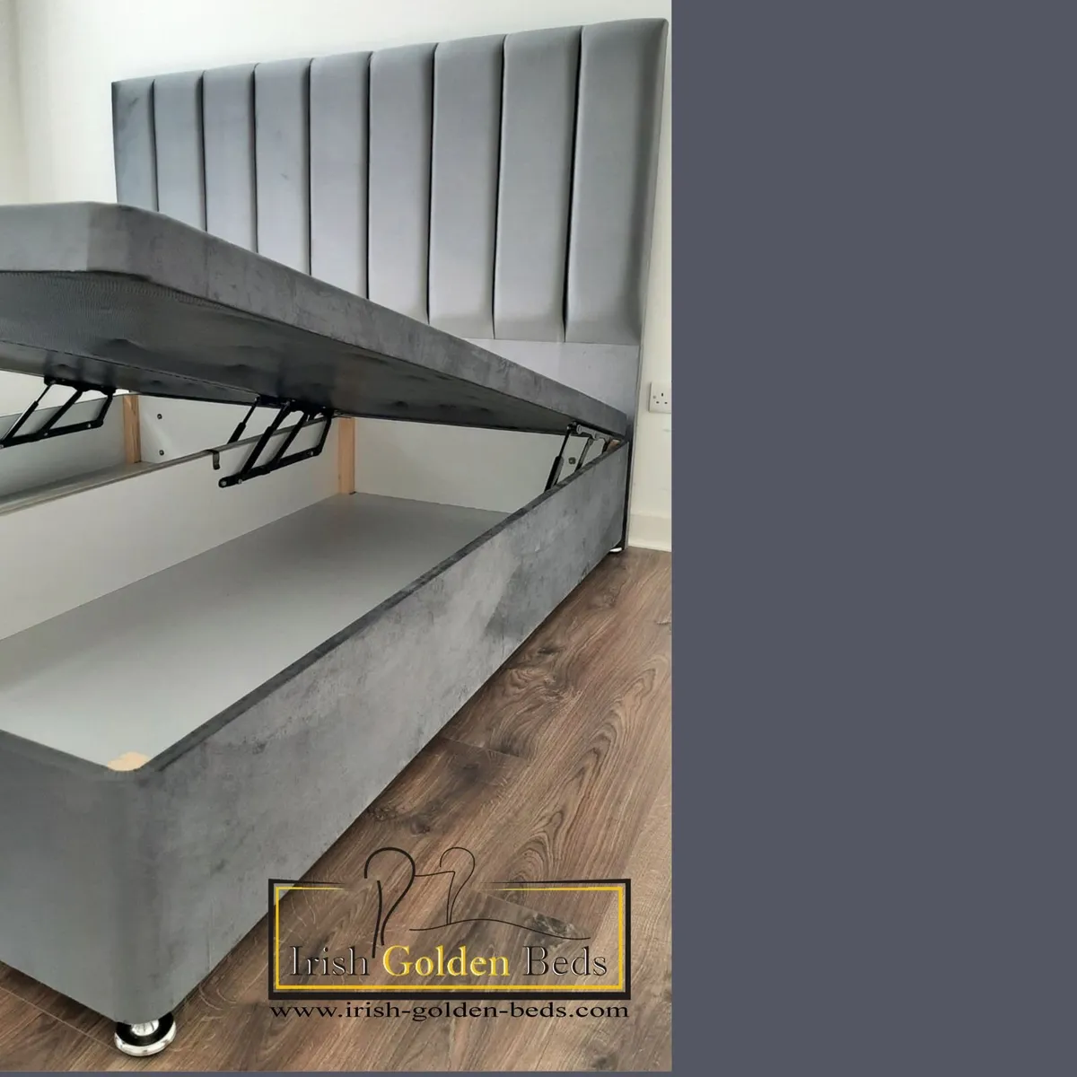 ANY HEADBOARD HEIGHT  Ottoman Storage Bed Gas Lift - Image 4