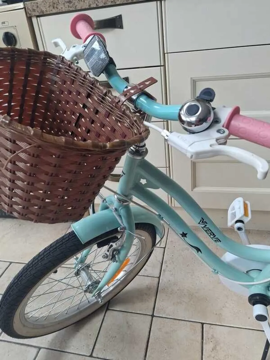 18 Inch Verve Star Bike with Basket Mint - Image 3
