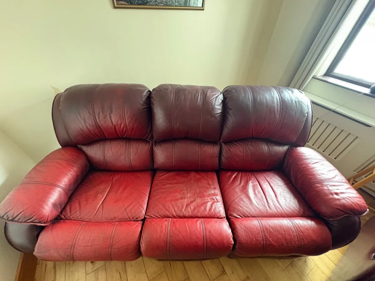 Genuine Leather Couch - Image 1