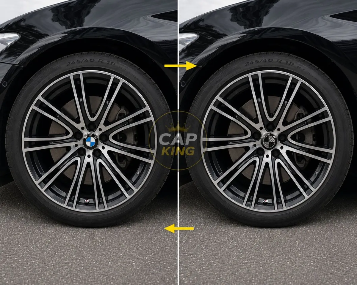Carbon Fibre Centre 56mm Caps (Black) FREE POST - Image 4