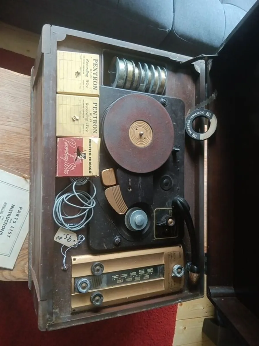 Vintage Silvertone wire recorder - Image 2