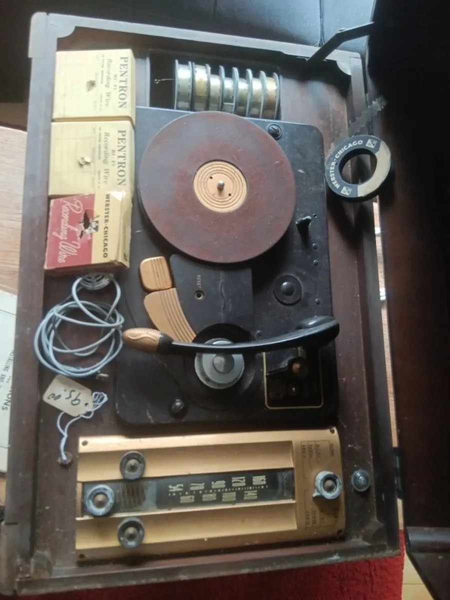 Vintage Silvertone wire recorder - Image 4