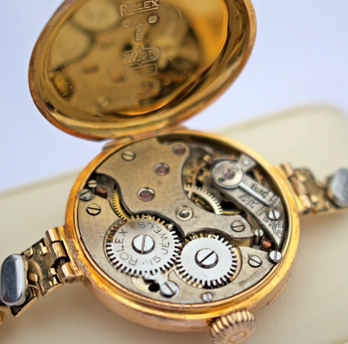Rolex W&D 9ct Gold Watch 1920s Spares & Repair - Image 2