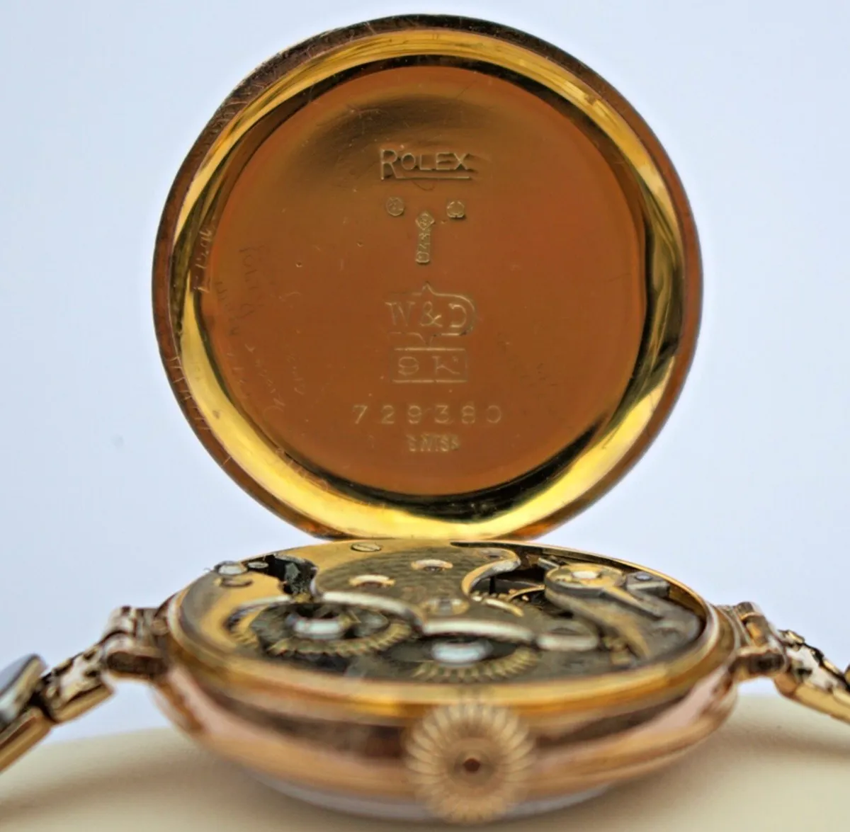 Rolex W&D 9ct Gold Watch 1920s Spares & Repair - Image 3