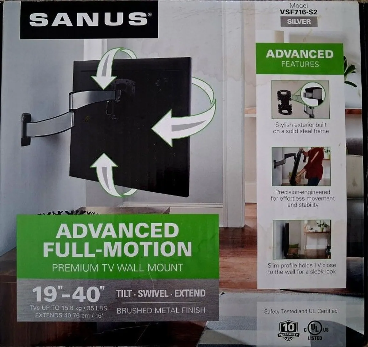 Sanus Full-motion Tv Wall Mount - Image 1