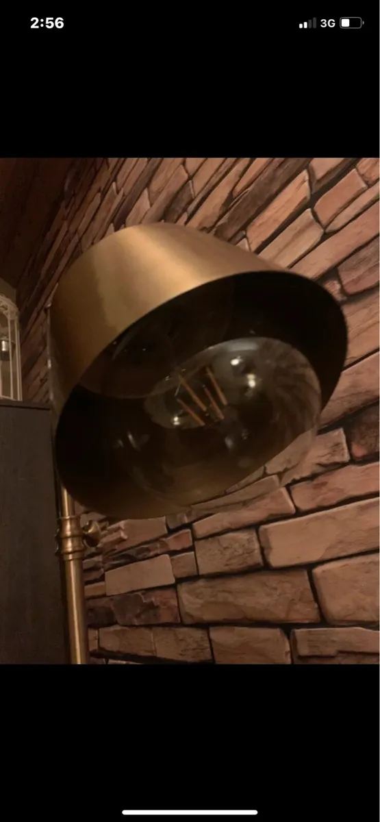 Beautiful large brushed solid brass lamp - Image 2