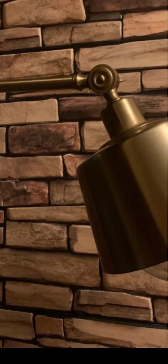 Beautiful large brushed solid brass lamp - Image 3