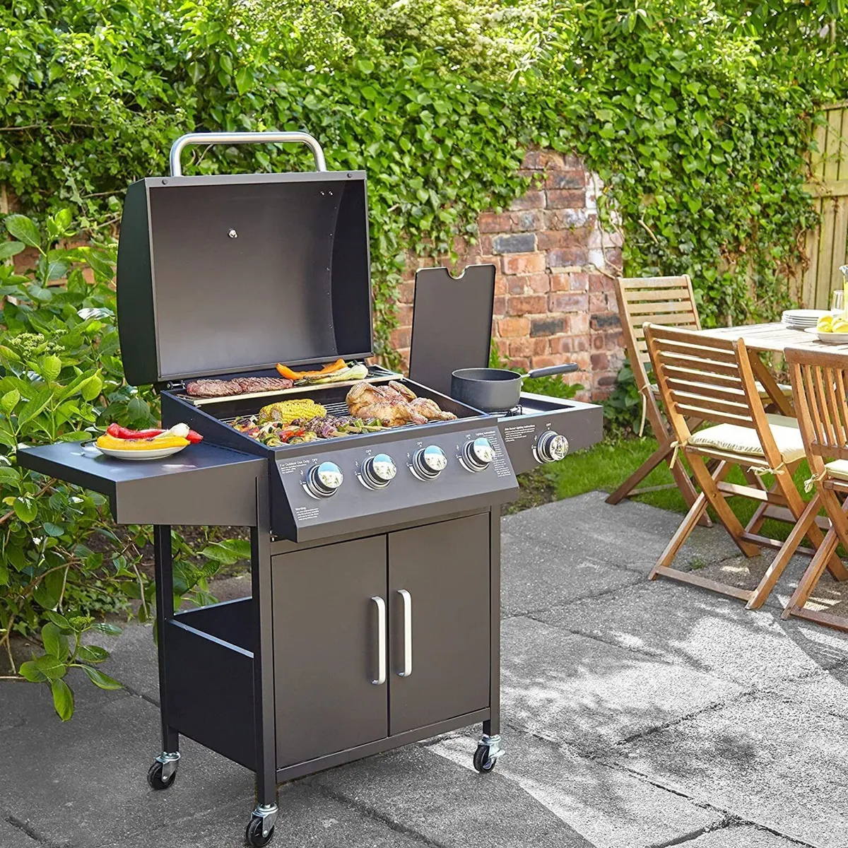 Garden Grill 4+1 Burner Gas BBQ with Side Burner - Image 2