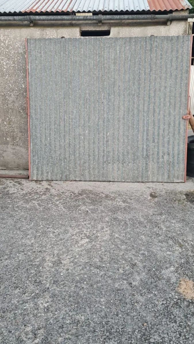 Galvanised shed door - Image 1