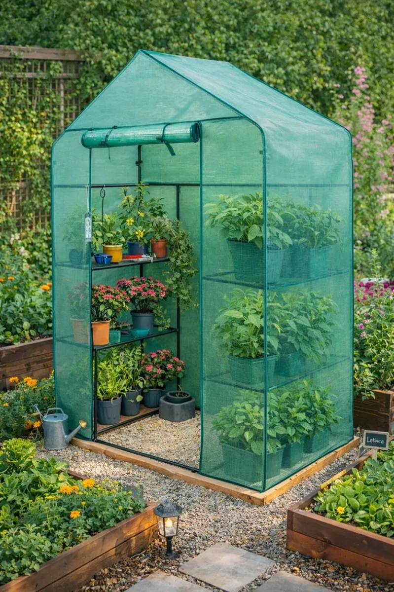 Seedbed with shelves Greenhouse mini tunnel garden - Image 4