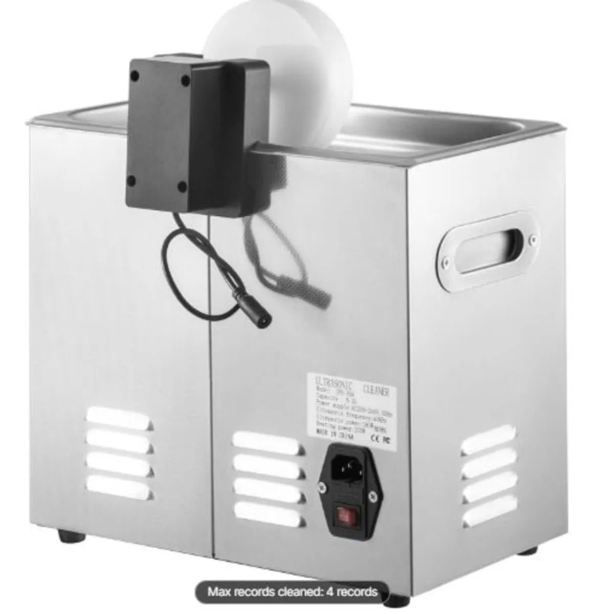 Ultrasonic Vinyl Record Cleaner 6L 40kHz Vinyl - Image 2