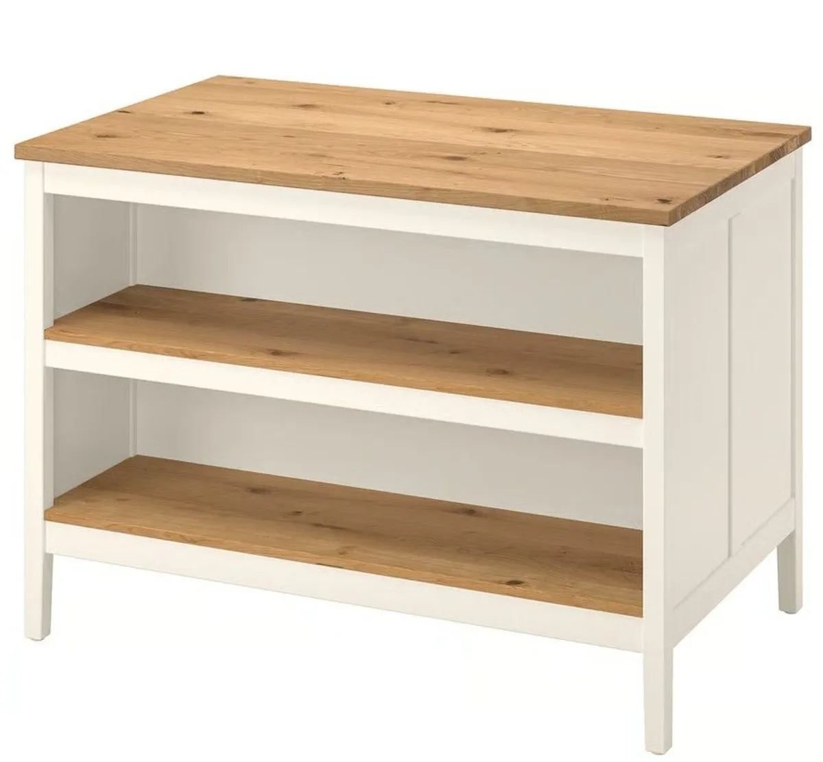 Kitchen island with 2 high chairs (leather) - Image 2